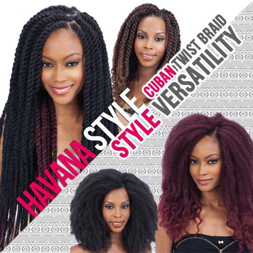 FreeTress Equal Freetress Equal Synthetic Hair Braids Double Strand Style Cuban Twist Braid 16" (12-Pack, 1)