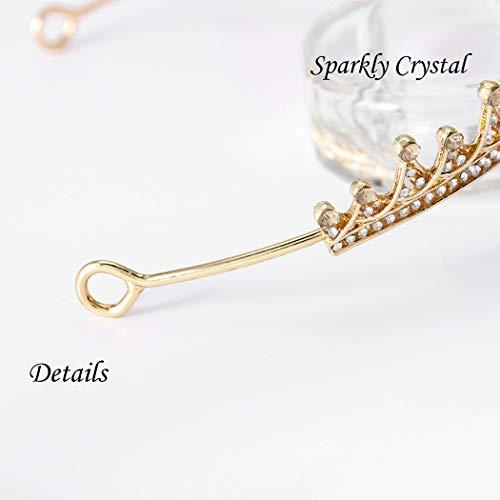 Fairyu Fairyu Gold Baroque Wedding Crown and Tiaras Rhinestone Bride Tiaras Queen Crowns Head Accessories for Women and Girls