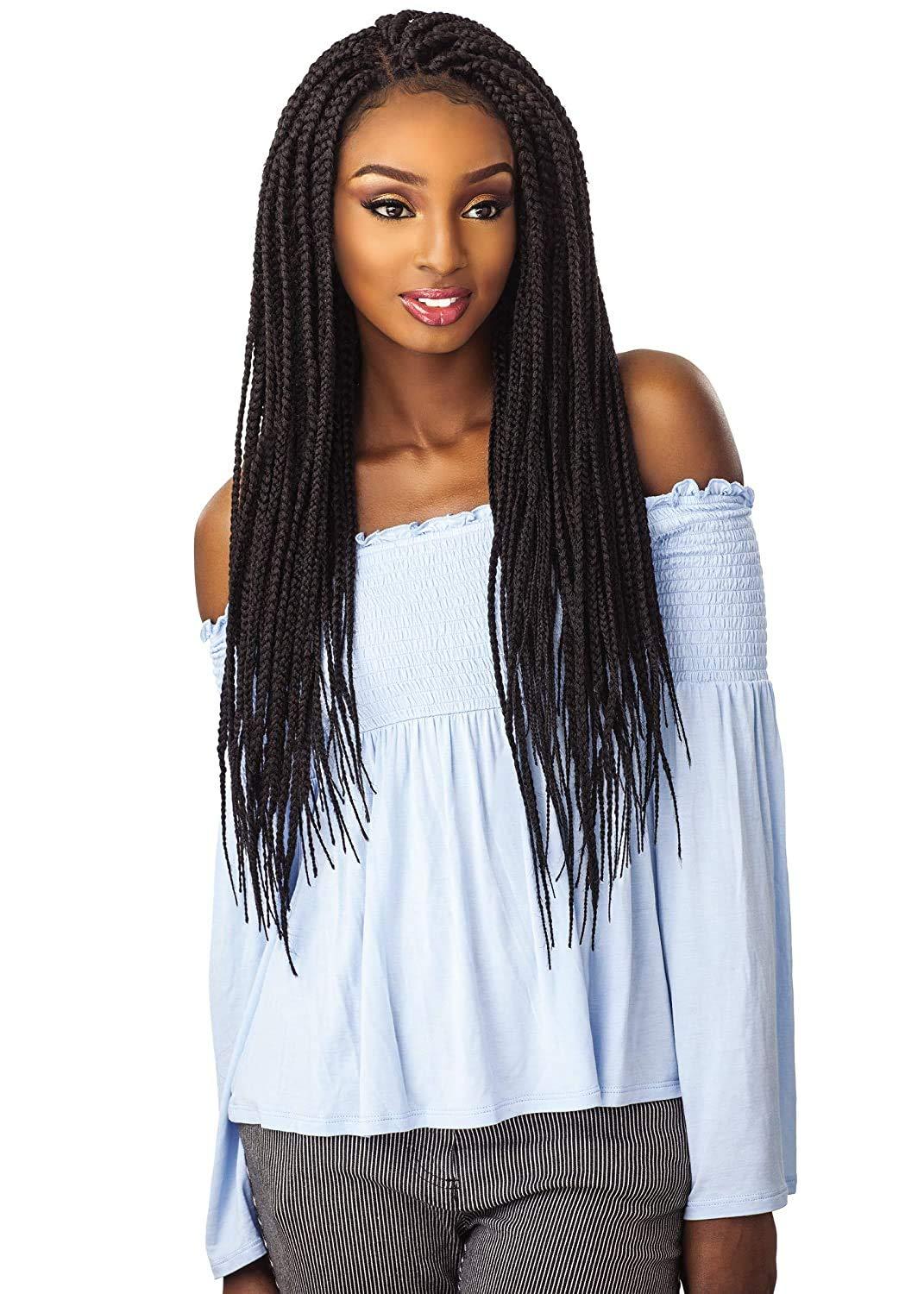 Sensationnel Sensationnel Synthetic Cloud 9 4x4 Part Swiss Lace Front Wig - BOX BRAID LARGE (T1B/27)