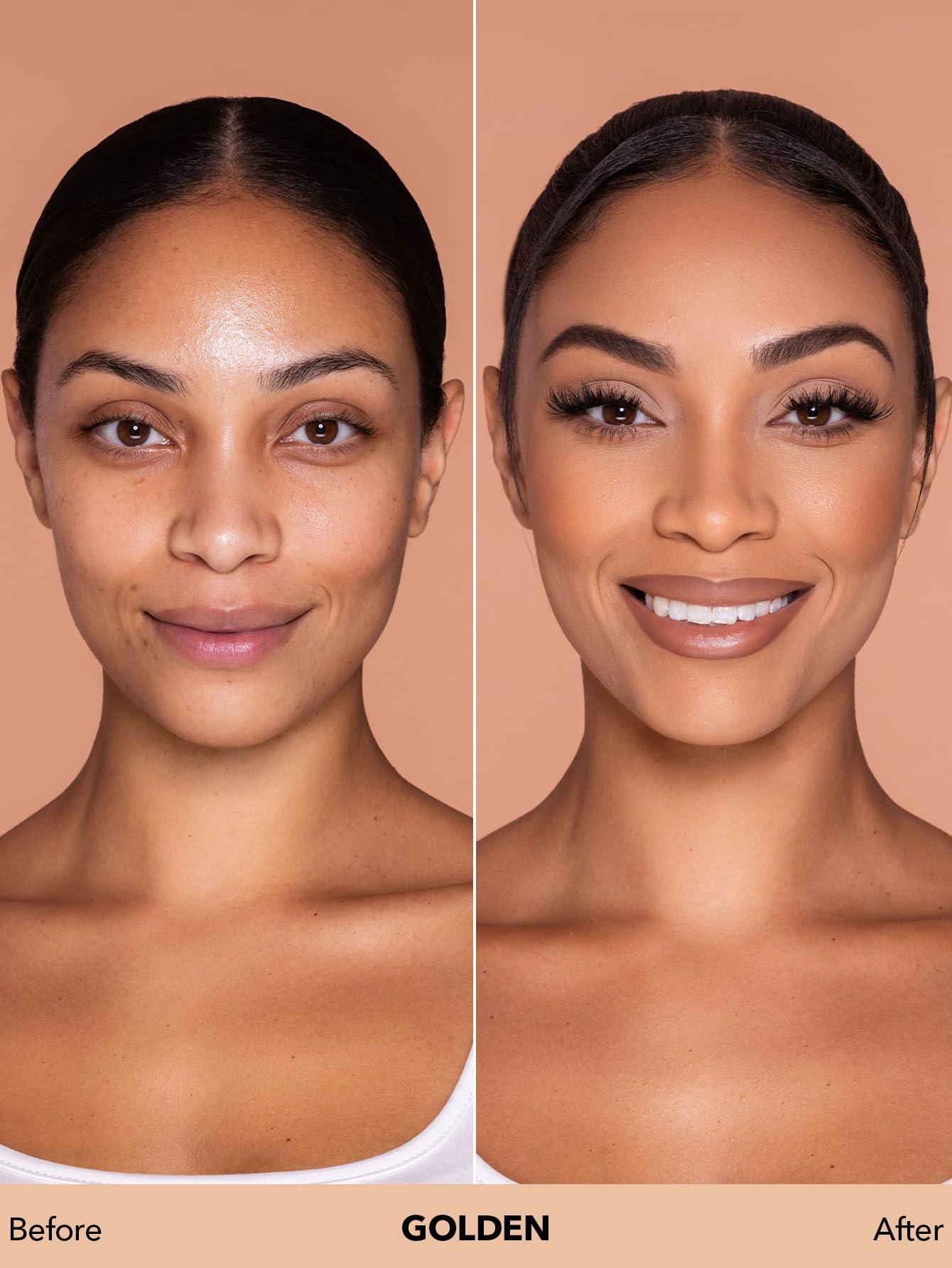 SHEGLAM SHEGLAM Full Coverage Foundation Makeup Long Lasting Waterproof Matte Dewy Liquid Foundation - Golden