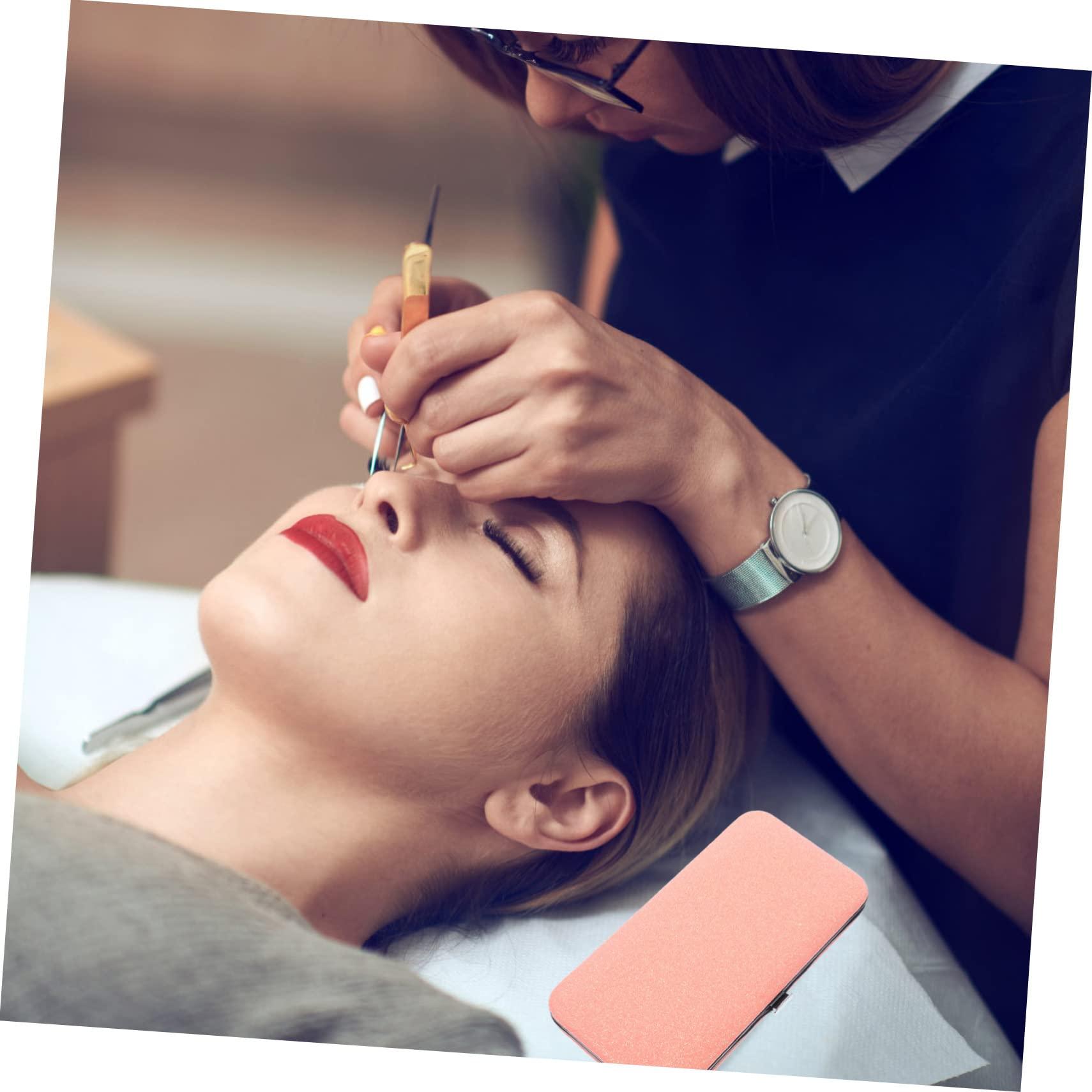 DOITOOL DOITOOL Box Tweezers Storage Bag Eyelash Holder Lashes Tweezers Travel Case Eyelash Container Lash Containers Lash Tweezers Eyelash Extension Tweezers Organizer Makeup Tools Make up Pink