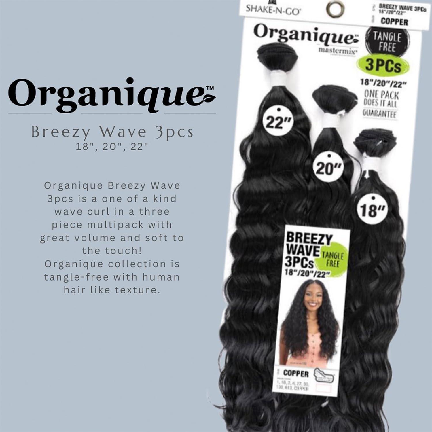 Shake-N-Go Milky Way Weave Organique Breezy Wave 3Pcs (182022\") (1B)