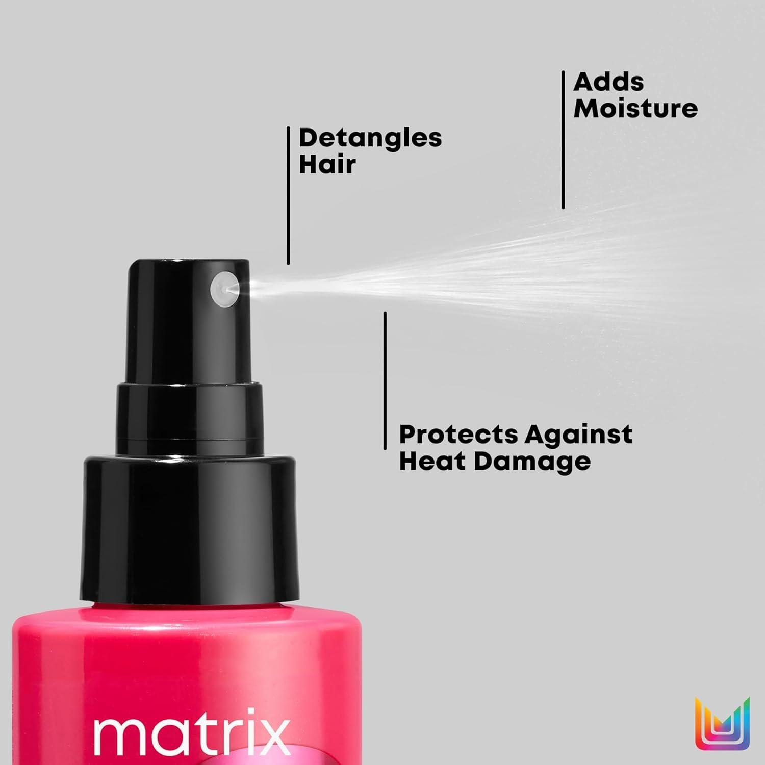 MATRIX Matrix Mega Sleek Shampoo, Conditioner, & Miracle Creator Set - Controls Frizz Leaving Hair Smooth & Shiny, Nourishes With Shea Butter, For Dry, Damaged Hair, Salon Routine