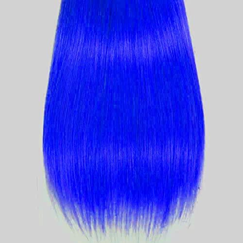 muaowig muaowig Blue Weave 3 Bundles Ombre Human Hair Bundles Dark Roots Black To Blue Tow Tone Hair Bundle Double Weft 3 Bundle Straight Ombre Hair Bundle 22 24 26 inch, 10.5822 Ounce