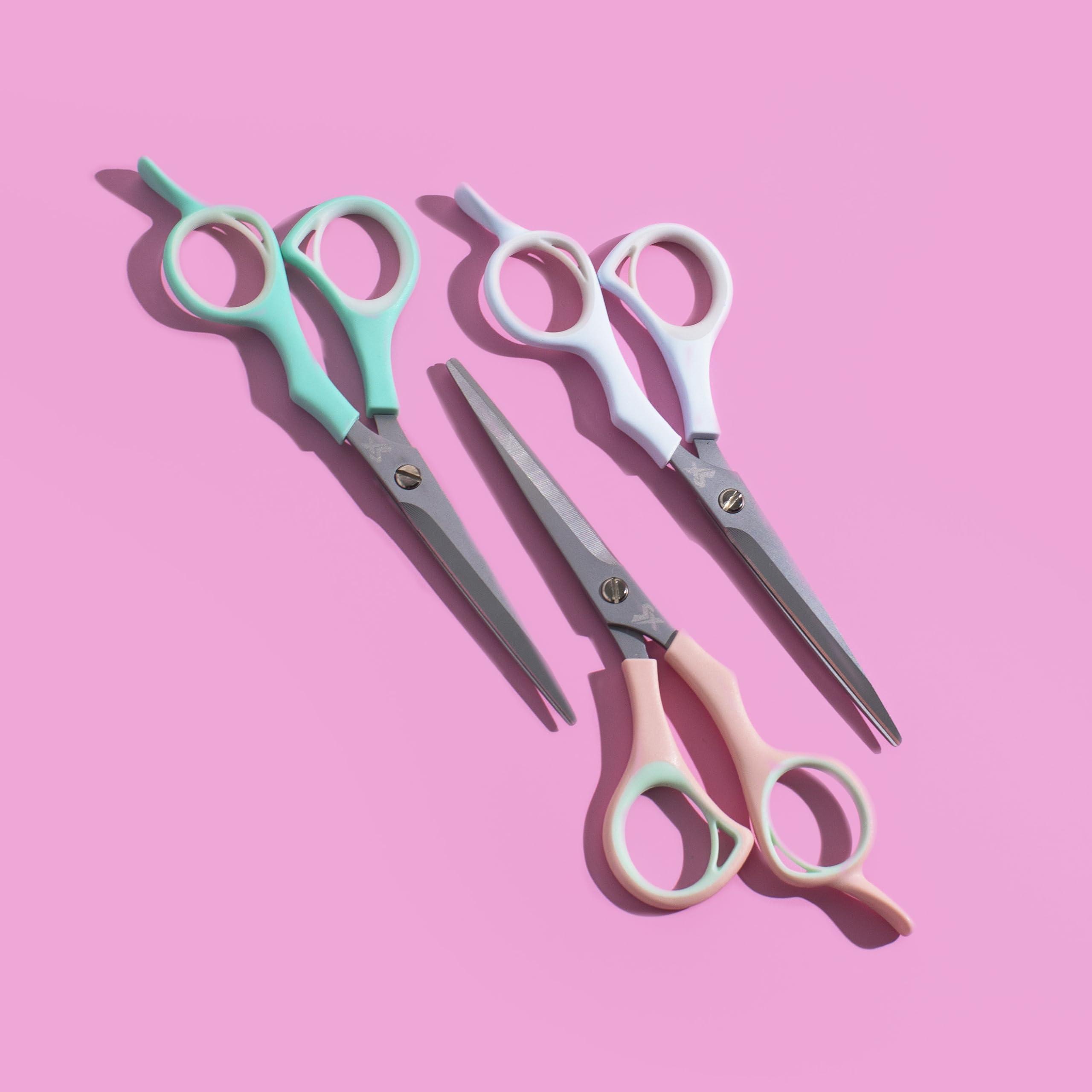 Cricket Cricket Style Xpress Minimalistic Mod Hair Cutting Scissors - Sharp Micro-Serrated Beveled Blades, Stainless Steel Shears Hair Scissors - Wet & Dry Use, Barber Accessories - 5.75"