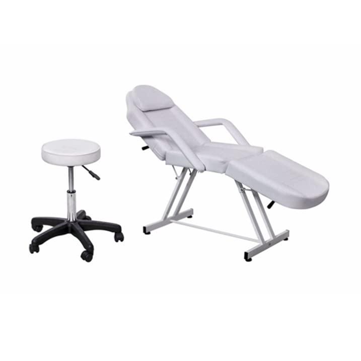 Eastmagic Eastmagic Facial Chair Beauty Salon Reclining Facial Bed Multipurpose Adjustable Facial Bed Esthetician Bed Lash Bed (White)