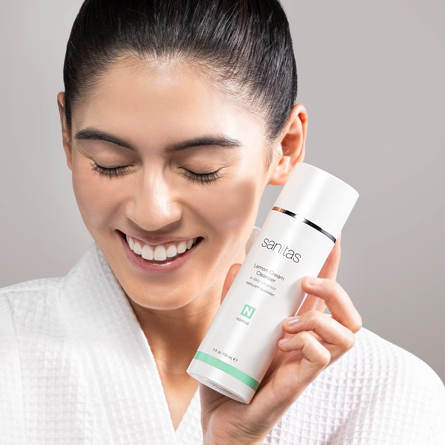 SANITAS Sanitas Skincare Lemon Cream Cleanser, Enriching Cleanser, Vitamin C, Vitamin E, Jojoba Oil, 5 Ounces