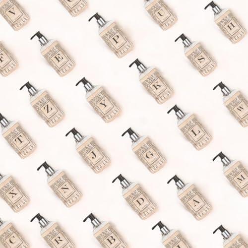 Brev Soap Co. Monogrammed Luxury Liquid Hand Soap | Choose from Letters A to Z | Citrus Bloom Scent | Personalized Liquid Hand Wash for Bathroom & Kitchen |12 oz - Letter N