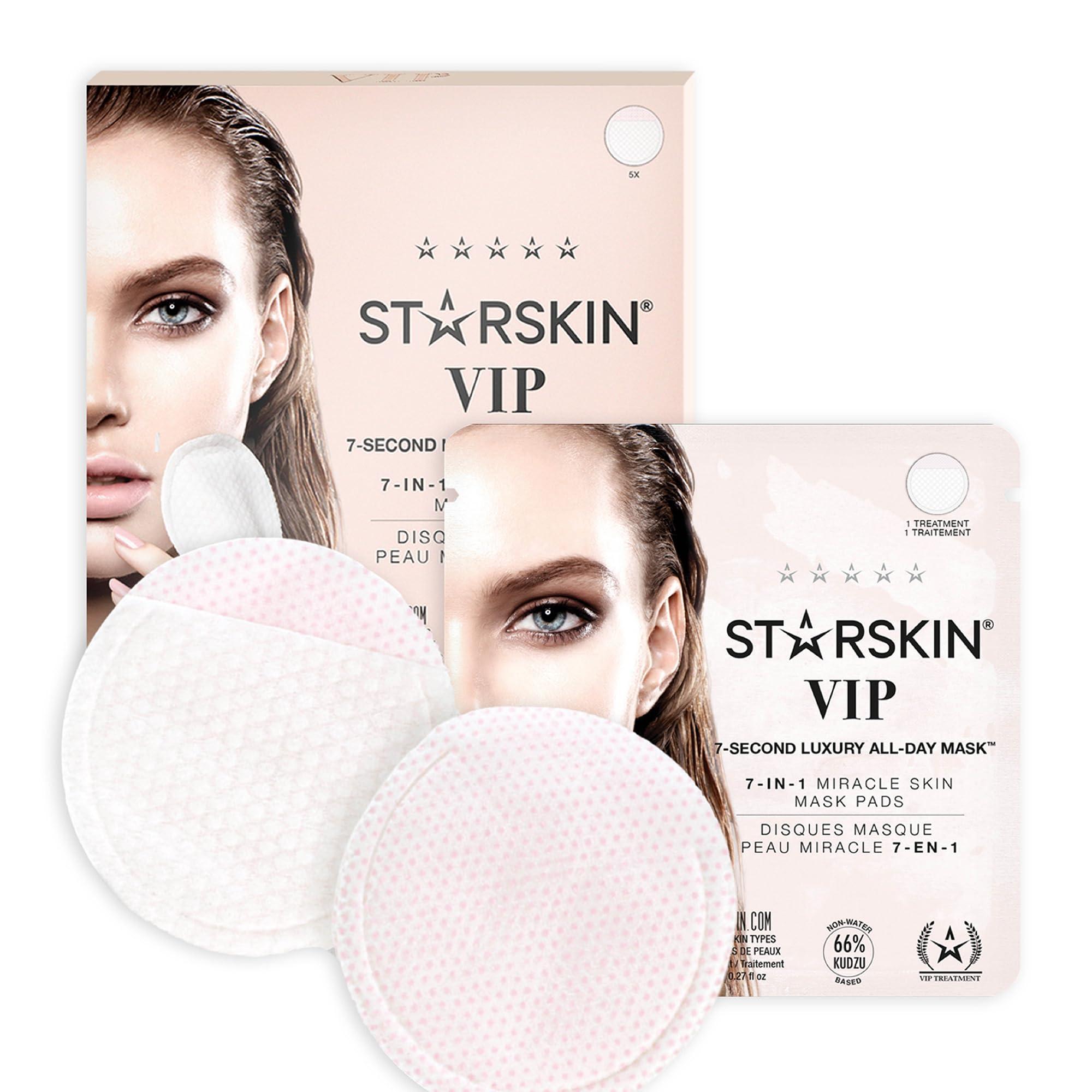 STARSKIN STARSKIN 7 Seconds All-Day Mask 18 Pads, 7-in-1 Facial Korean Toner Pads for Instant Hydration and Refreshed Skin, all Skin Types, Exfoliating and Pore Care with 66% Kudzu Root, K Beauty Skincare