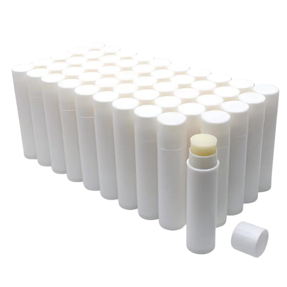 Lip Balm Express Generic Lip Balm Bulk Unlabeled - Made in USA 100 Pack Vanilla White Bulk Chapstick - Natural Ingredients