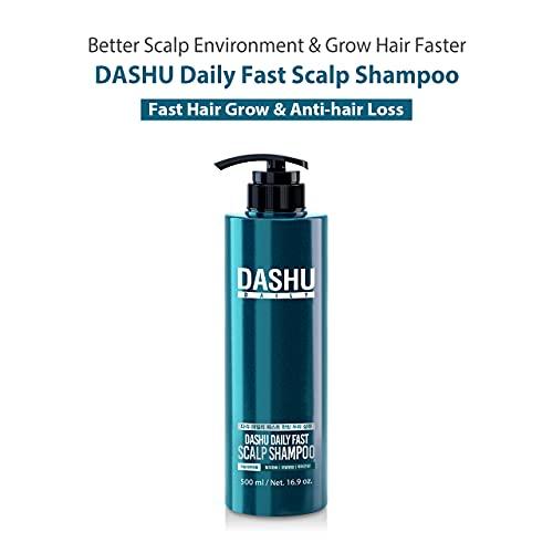 DASHU DASHU Daily Fast Scalp Shampoo 16.9fl oz - For hair growth & Volume, Anti-hair loss, Natural preservatives, Prevent hair thinning, Strengthen hair, Thicker hair volume, Hair loss treatment