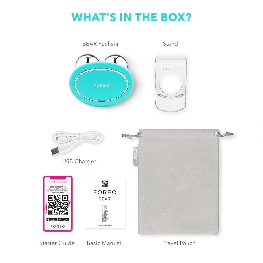 FOREO FOREO Bear Microcurrent Facial Device - Face Sculpting Tool - Instant Face Lift - Firm & Contour - Non-Invasive - Increases Absorption of Facial Skin Care Products - Mint