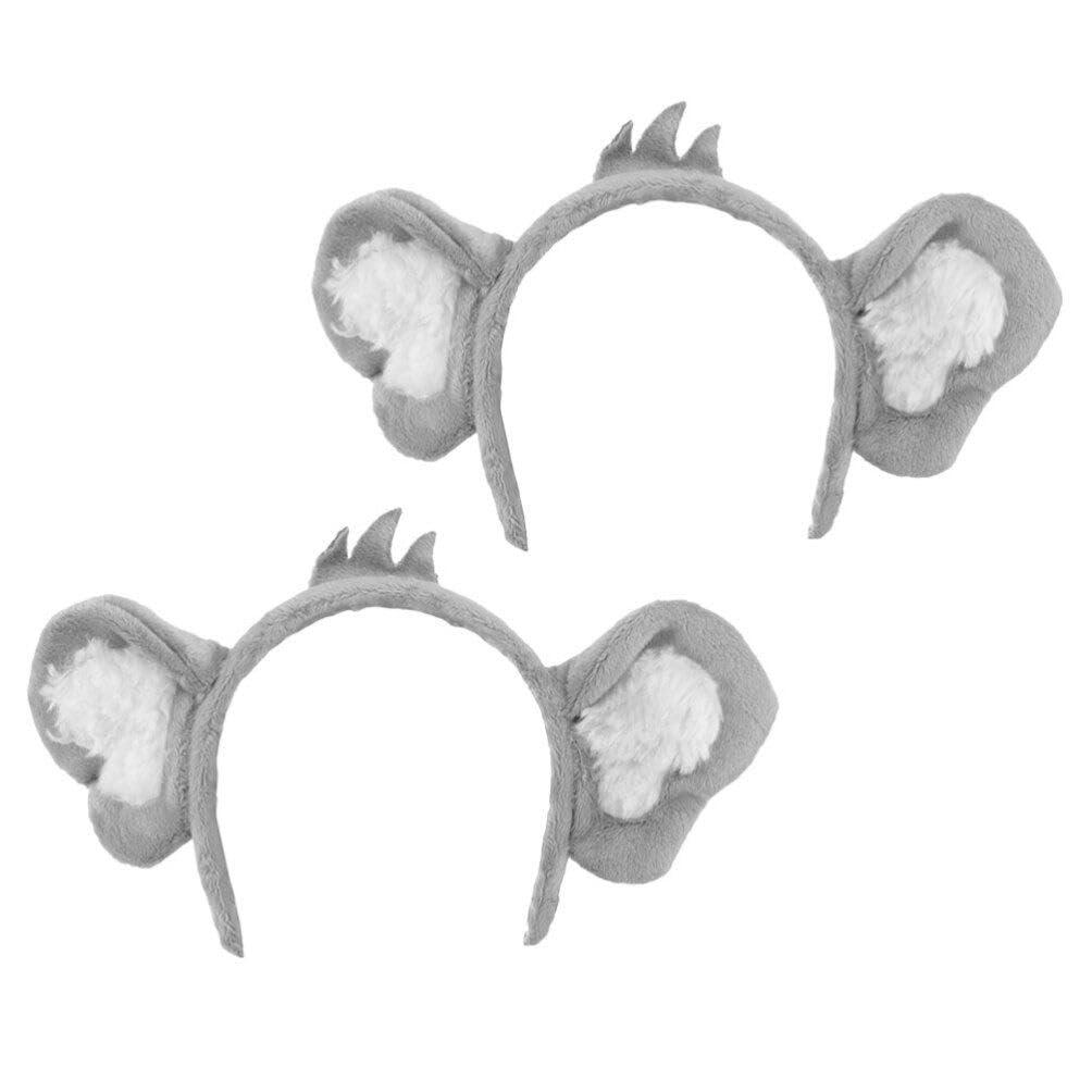 MAGICLULU MAGICLULU 2pcs Koala Ear Headband Cartoon Koala Headband Furry Animal Headbands Cute Koala Hair Hoop for Party Cosplay