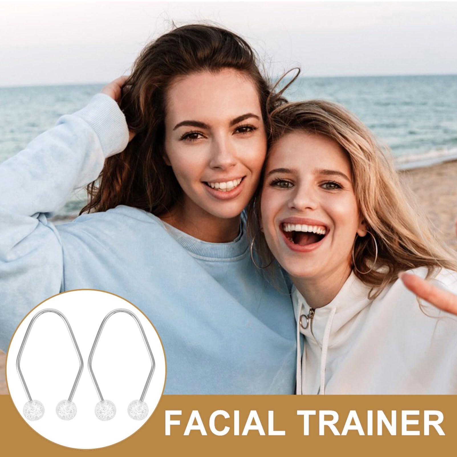 NOLITOY NOLITOY 2pcs Dimple Makers Dimple Trainer For The Face Mask Maker Smile Trainer Facial Exerciser Easy to Wear and Develop Natural Dimples Beauty Tools White