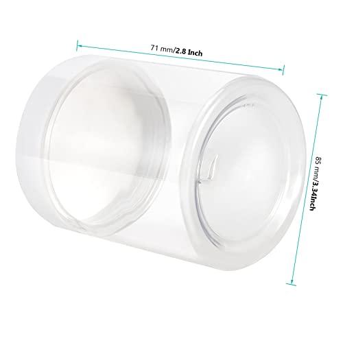 JEUIHAU JEUIHAU 46 Pack 8 OZ Plastic Jars with Lids, Clear Empty Slime Storage Containers, Plastic Cosmetic Containers for Slime Making, Food, Beauty Products, BPA Free