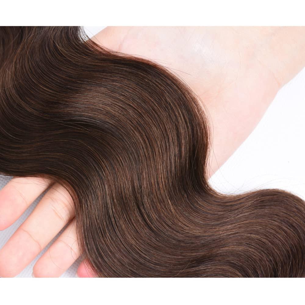 Lagalaga Lagalaga Body Wave Dark Brown 4# Human Hair Bundles Unprocessed Brazilian Virgin Hair Bundles Dark Brown 4# Human Hair Quick Weave Hair Extension