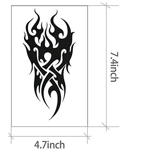 AWLEE Temporary Tattoos Big Tribal Totem Tattoo Sticker for Men Women Black Large Body Art Makeup Fake Tattoo Waterproof Removable (Pattern5)