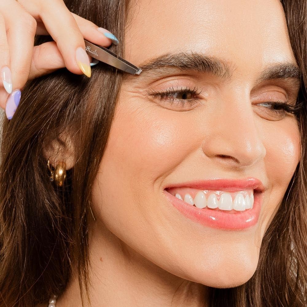 No mo-stache No Mo-Unibrow Hair Removal Waxing Kit - Waxing Strips For Eyebrows, Face, Upper Lip, and Chin - As Seen On Shark Tank - Travel Friendly Wax Strip For Face - Wax Strips and Mini Tweezers - 3 Pack