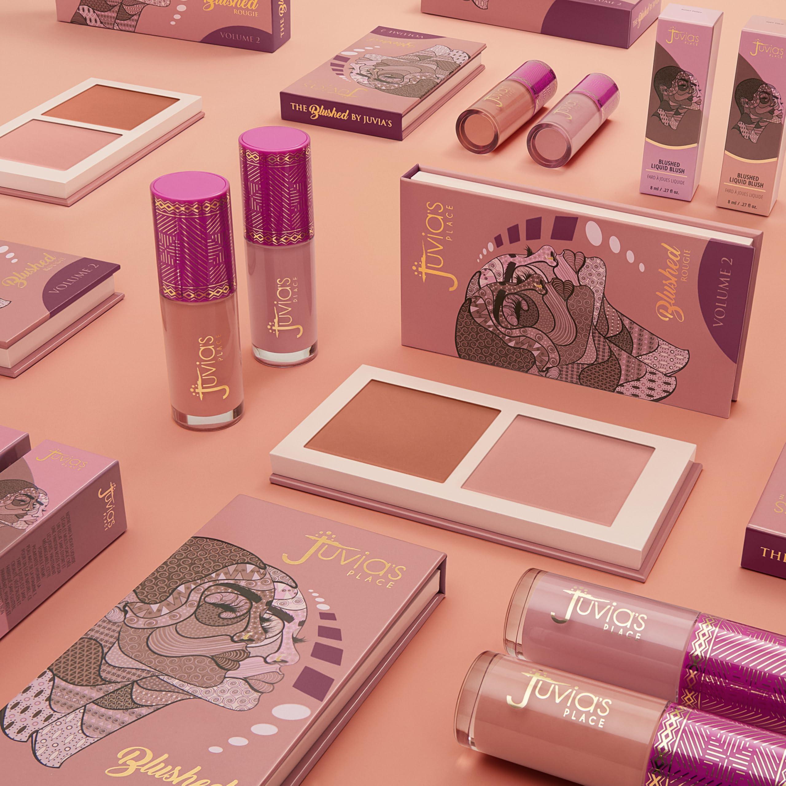 Juvia's Place Juvia\'s Place Blushed Duo Blush - Two Tone Pigmented Buildable Pressed Mineral Powder - Rosy Natural Cheeks Matte Fresh Finish for All Skin Color -Volume2