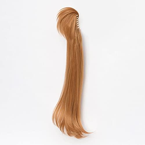 Aicos Aicos Anime Orange Cosplay Wig with Ponytails Hair Pins Women Anime Costume Wig for Halloween,Festival,Party and Daily Wear + Wig Cap