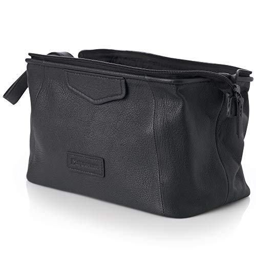 Alpine Swiss Alpine Swiss Lauter Toiletry Bag Genuine Leather Shaving Kit Dopp Kit Travel Case