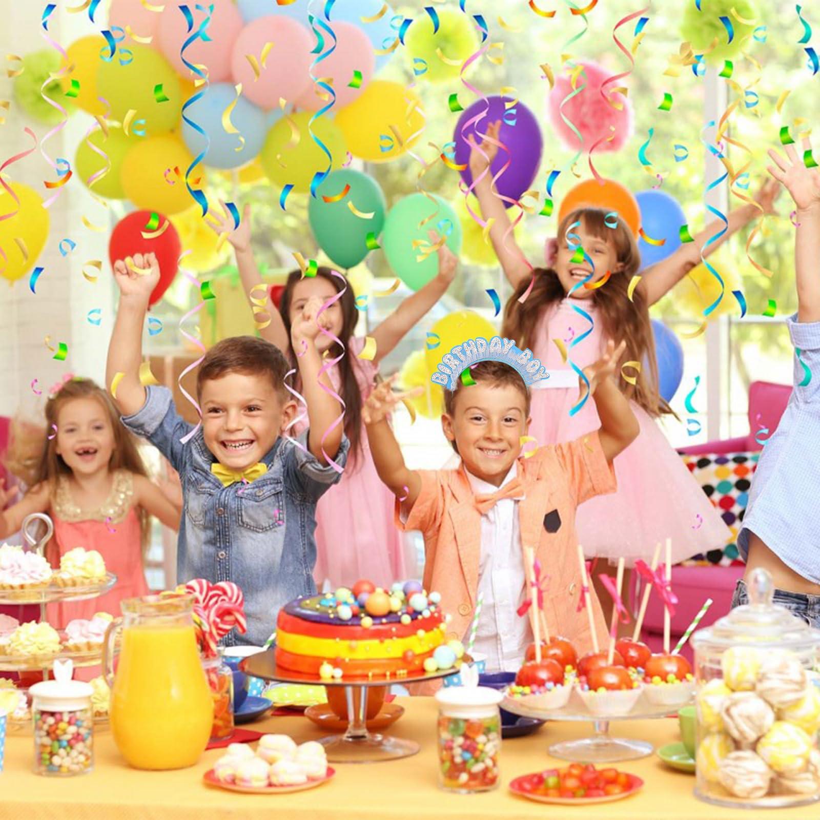 Pejlnd Pejlnd Happy Birthday Headband - Pink Sequins Headpiece for Girls Kids Birthday Party Decorations Supplies