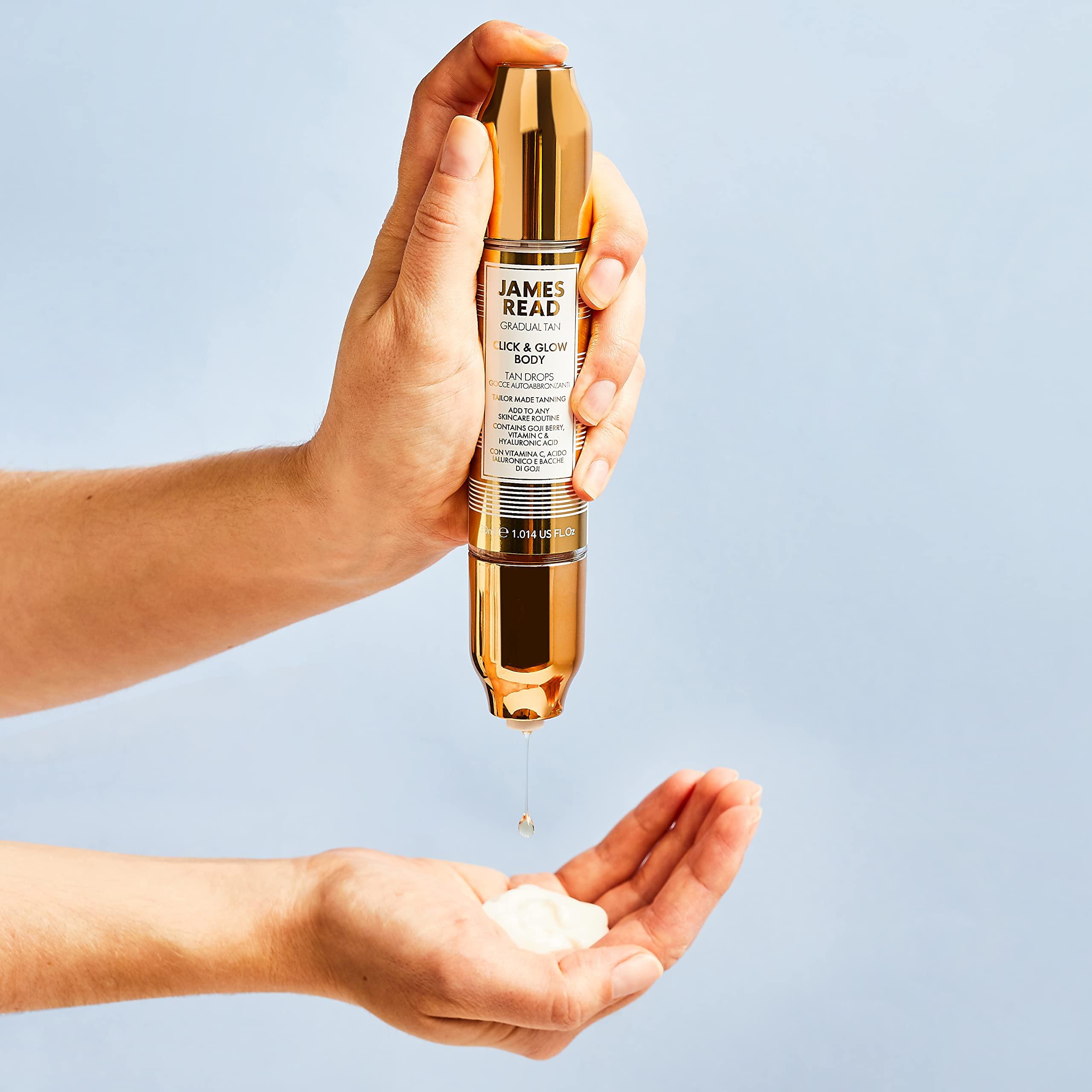 JAMES READ James Read Gradual Tan - Click & Glow Tan Drops, Body, On-the-Go Self Tan, 30ml