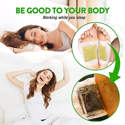 Rantherm Foot Paches, Premium Deep Cleansing Foot Pads, Bamboo Foot Paches, Ginger Foot Pads for Promoting Sleeping, Relieving Fatigue and Relaxing Muscles & Tendons and Eliminate Moisture 20 Packs