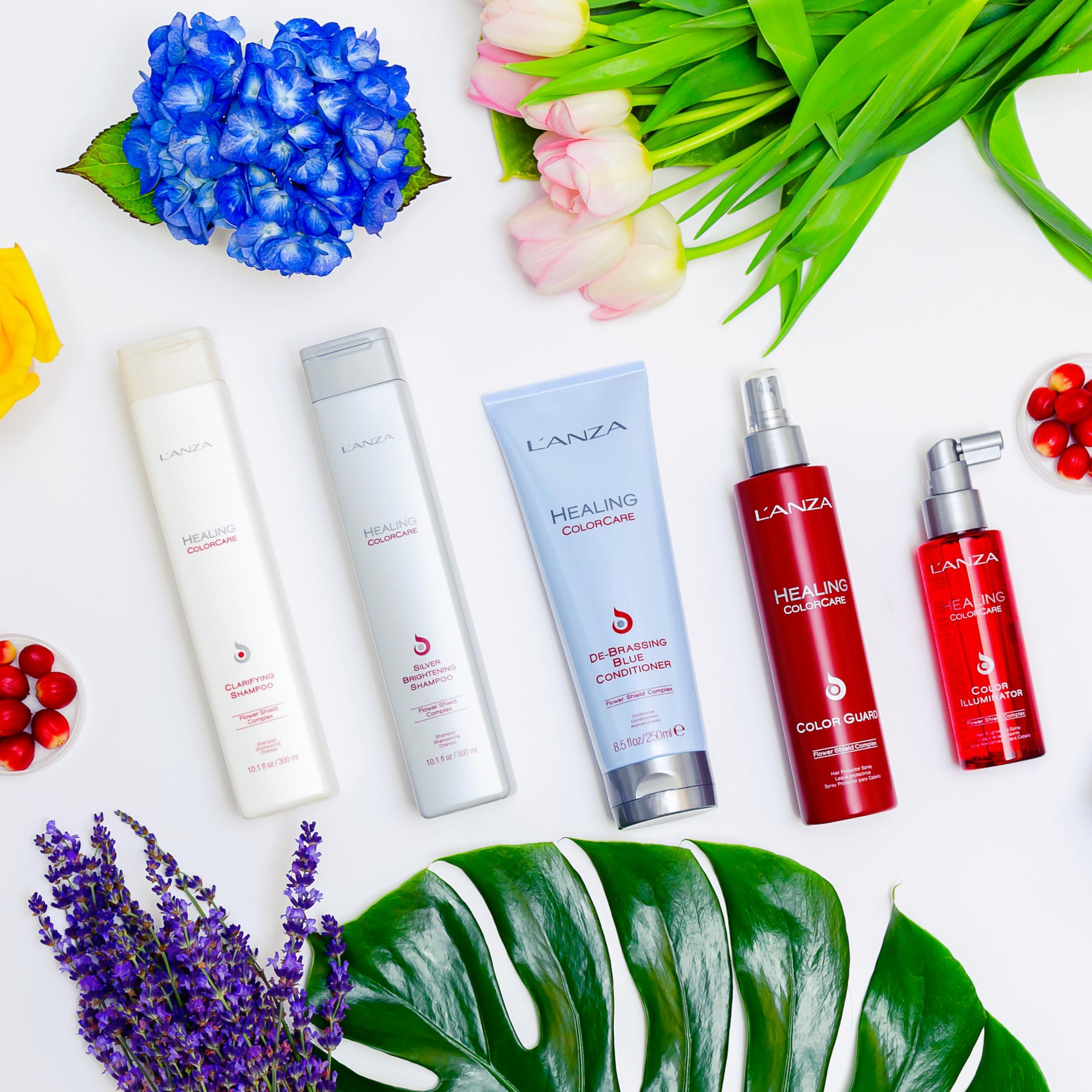 L'ANZA LANZA Healing ColorCare Silver Brightening Shampoo, for Silver, Gray, White, Blonde & Highlighted Hair - Boosts Shine and Brightness while Healing, Controls Unwanted Warm Tones (1.7 Fl Oz)