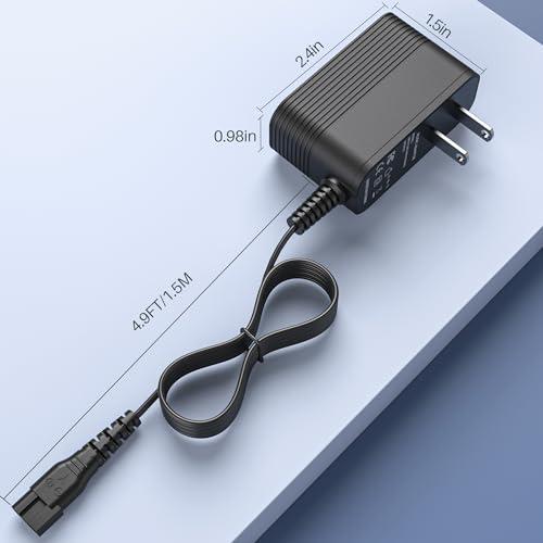 XHUCHINMAL 1.9V Charger for Panasonic Beard Hair Trimmer ER-GB80 ER-GB70 ER-GB60 ER-GK80-S Power Cord for Panasonic Trimmer RE9-45 RE9-52 RE9-70 RE9-86 RE9-46 RE9-49 RE9-76 RE9-52 RC3-27 RC3-32 1.4A AC Adapter