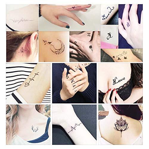 Jurxy Jurxy 20 Sheets Tattoo Stencil Kit Temporary Tattoo Templates Body Art Designs Self-Adhesive Reusable Tattoo Stickers Kit - Various Patterns for Adults Man Women Kids Teenager