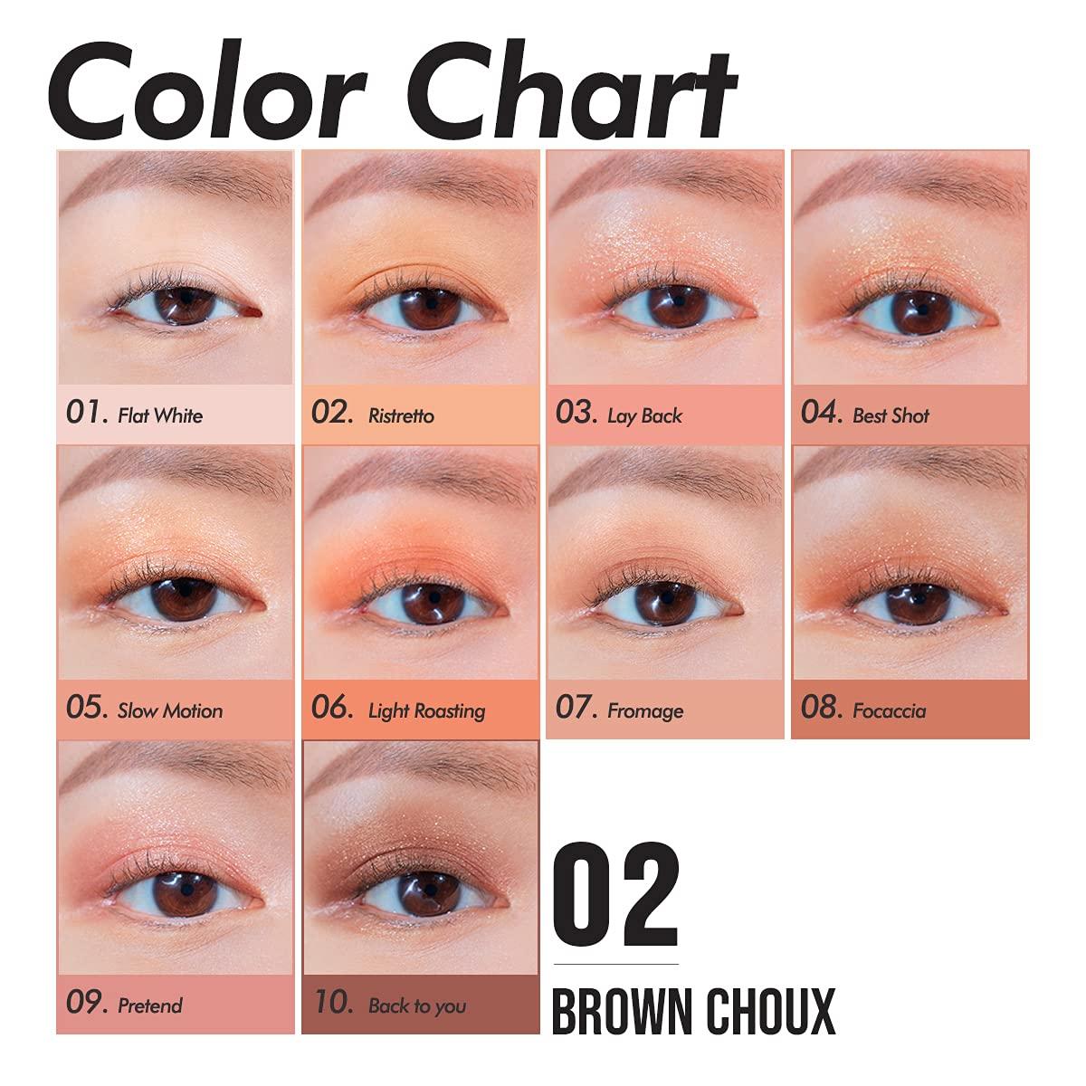 CLIO PROFESSIONAL CLIO Pro Eye Shadow Palette | Matte, Shimmer, Glitter, Pearls, Highly Pigments, Long-Wearing Valentine\'s day Gifts (002 Brown Choux)