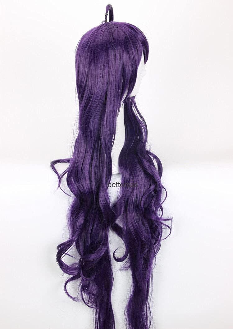 NEVSTPFWD Seraph of The End Asuramaru Purple Long Wavy Curly Cosplay Heat Resistant Synthetic Hair Halloween Carnival Patry + Free Wig Cap