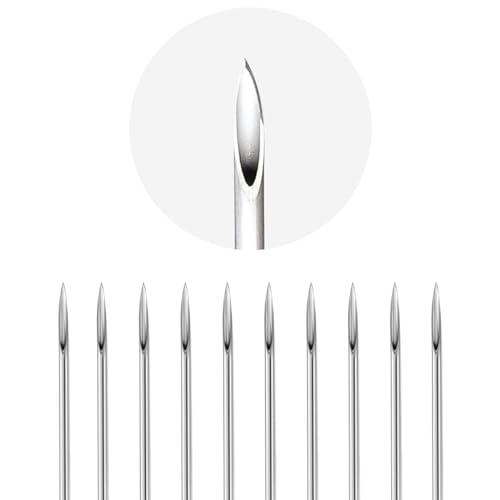 BodyJewelryOnline 5PCS Piercing Needles 12G 316L Surgical Steel Disposable Sterile Hollow Piercing Needles Ear Nose Belly Nipple Tongue Lip Body Piercing Needles 12 Gauge