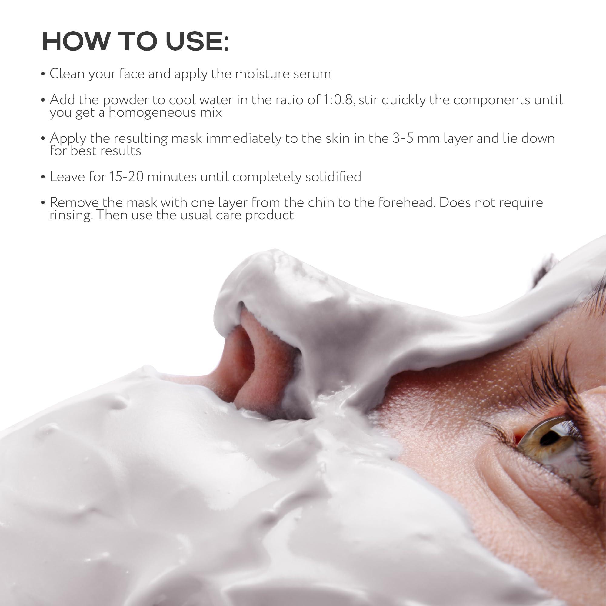 NSC Name Skin Care Alginate Powder Face Mask with Chlorella Seaweed and Pearl Extract - 2.2lb, 40 Applications - Peel Off Korean Beauty Natural Fascial Skincare - Hydrating Moisturizing Peeling Spa Kit