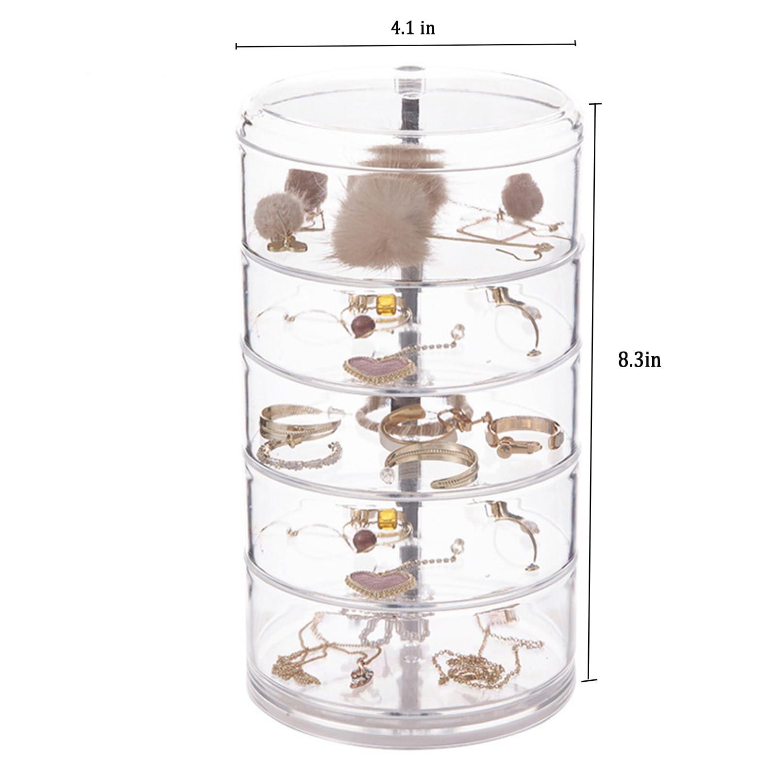 Dofover Dofover 2 Pack 360 Degree Rotating Makeup Organizer,Adjustable Multi-Function Cosmetic Storage Box,Large Capacity Bathroom Containers for Headband,Bows,Hair Tie, Cotton Swab Organization,Toy Blocks