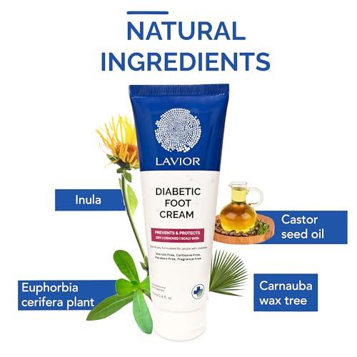 Lavior Lavior Diabetic Foot Cream - Intensive Moisturization & Relief | Natural & Non-Toxic | Doctor Recommended, Clinically Proven | Hypoallergenic, Vegan | Made in USA