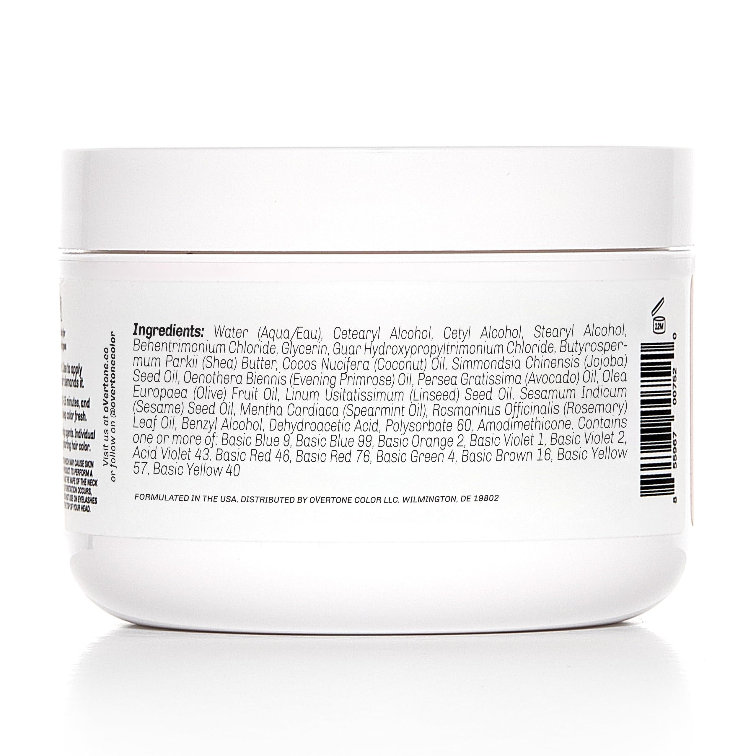 oVertone Overtone Color Depositing Semi-Permanent Hair Dye Conditioner - 8 oz For Natural & Color-Treated Hair, Moisturizing Shea Butter & Coconut Oil - Vegan & Cruelty-Free, Pink for Brown is now Raspberry