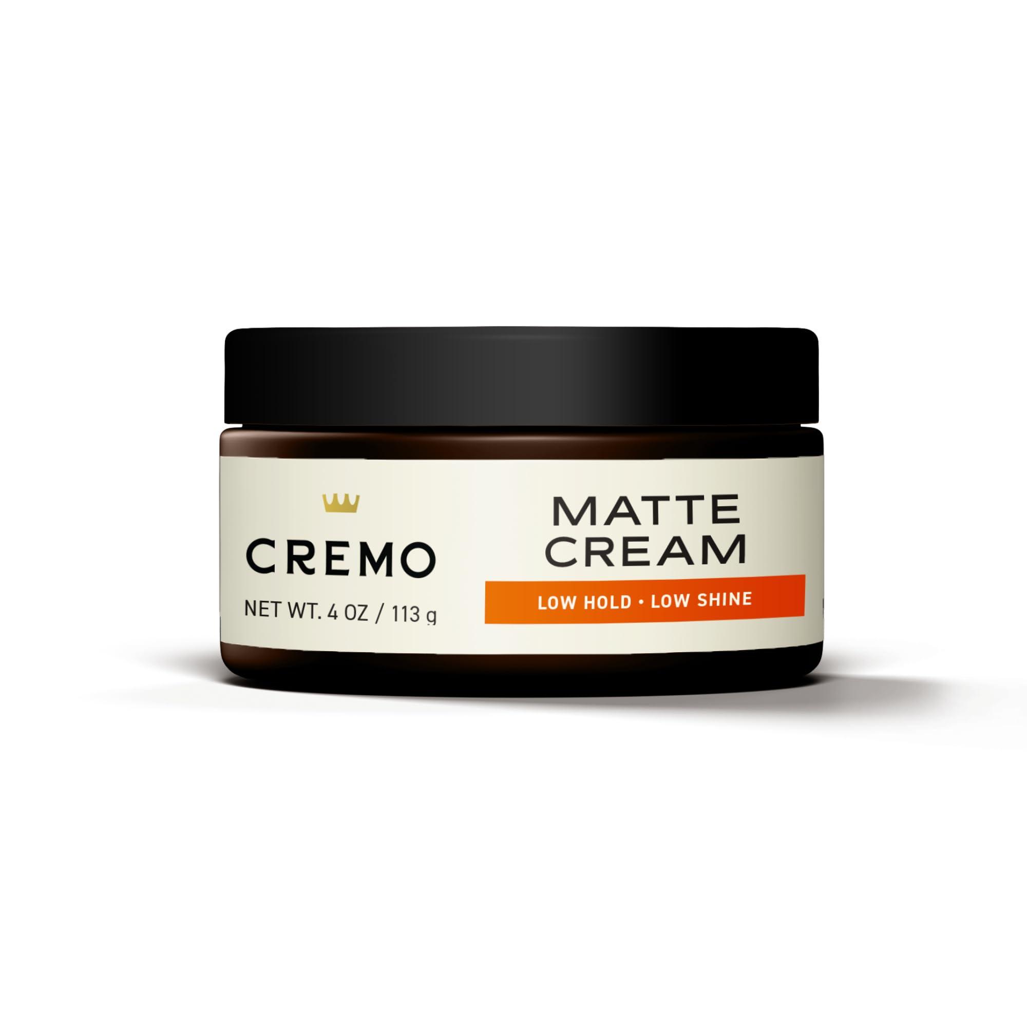 Cremo Cremo Hair Styling Matte Cream, Premium Barber Grade, Light Hold, Low Shine, Hair Cream and Hair Products For Men, 4 Oz