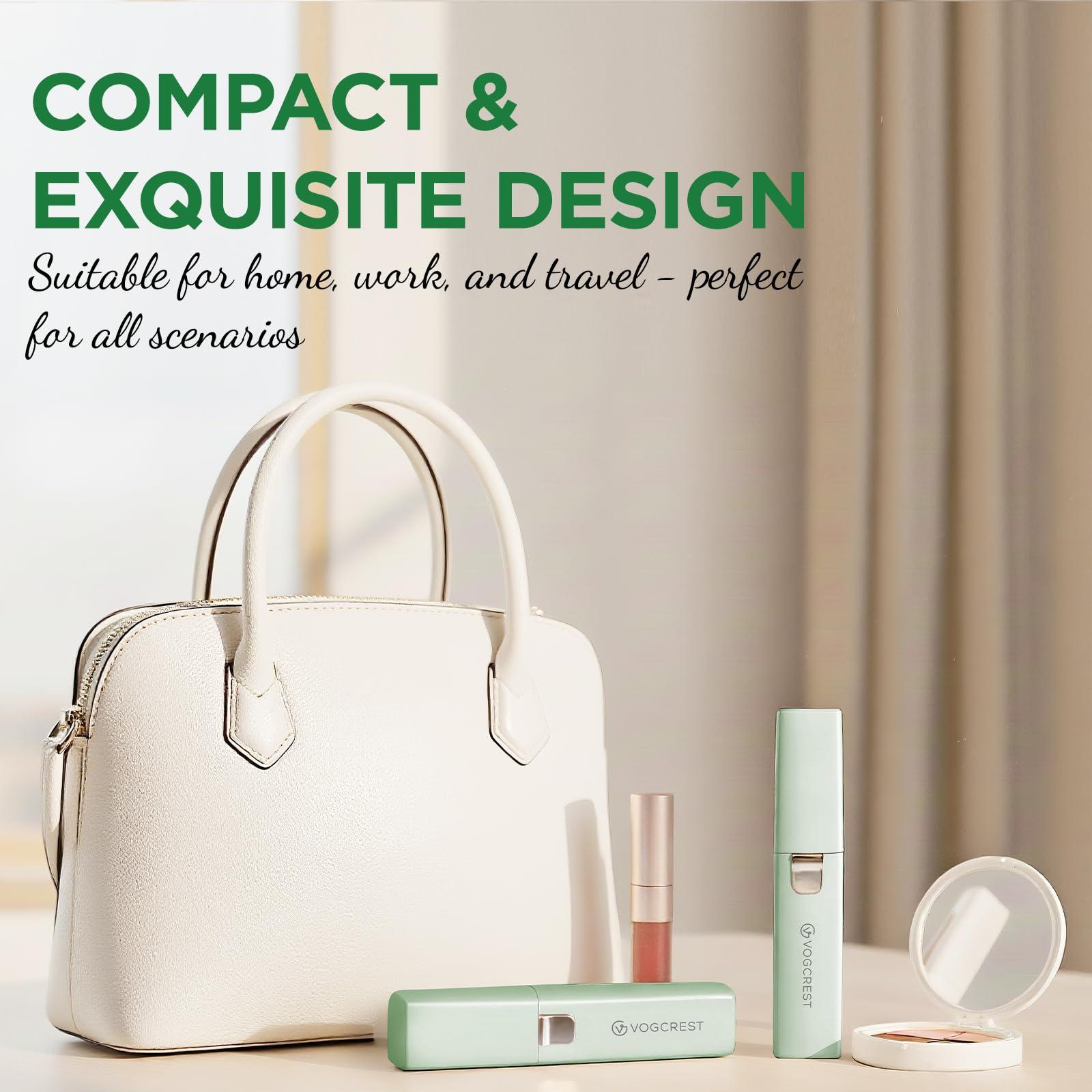 VG VOGCREST VOGCREST Hair Trimmer, 2 in 1 Facial Hair Remover & Eyebrow Trimmer for Women - Rechargeable, Portable, LED Light