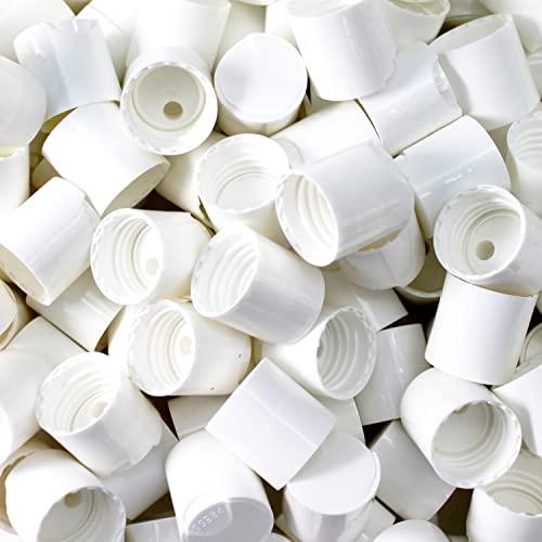 EcoJeannie EcoJeannie Wholesale 24/410 White Disc Top Caps Press Cap Dispensing Closure w/ 24mm Neck Diameter for Refillable Bottles - BPA-free, Recyclable (9000)