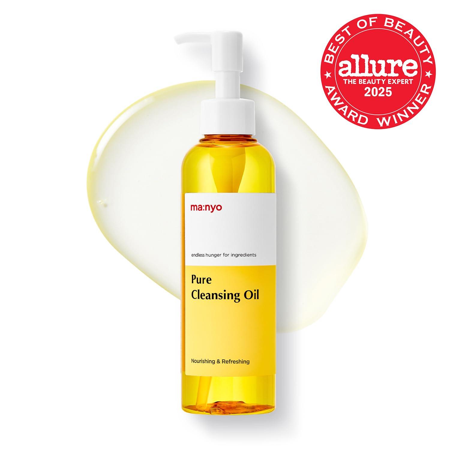 MA:NYO MANYO FACTORY Pure Cleansing Oil 6.7 fl oz (200ml) Korean Facial Cleanser, Blackhead Melting, Daily Makeup Removal with Argan Oil, for Women