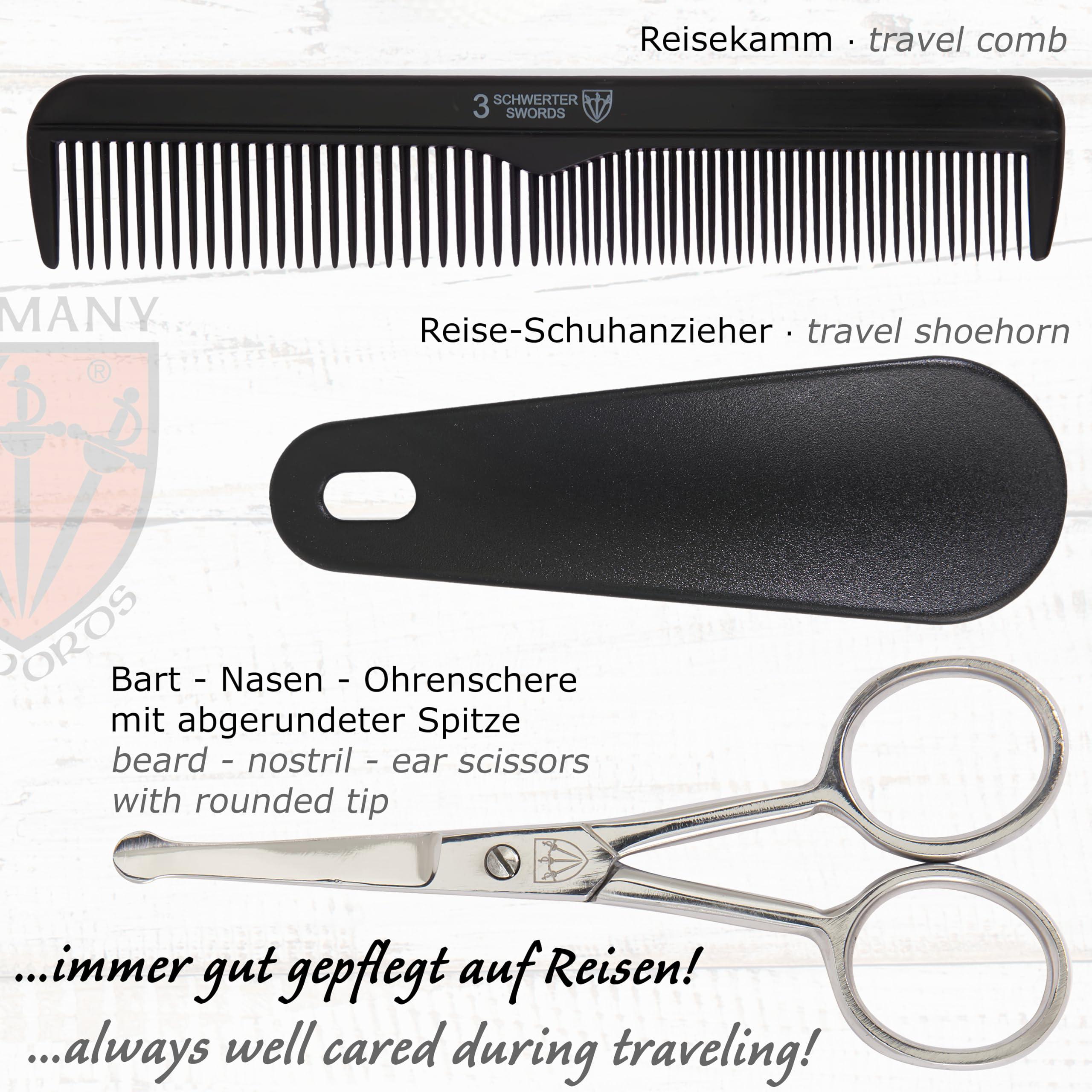 3 Swords Germany 3 Swords Germany - brand quality 10 piece manicure pedicure grooming kit set for professional finger & toe nail care tweezers file clipper fashion leather case in gift box, Made by 3 Swords (01610)