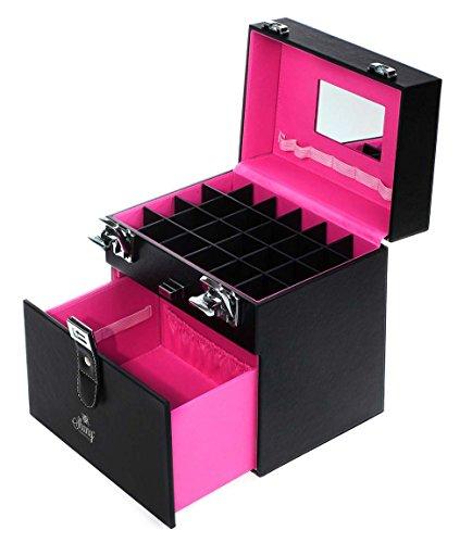 SHANY SHANY Color Matters - Makeup Travel Case Nail Accessories Organizer and Makeup Train Case - Makeup Storage Box - Black