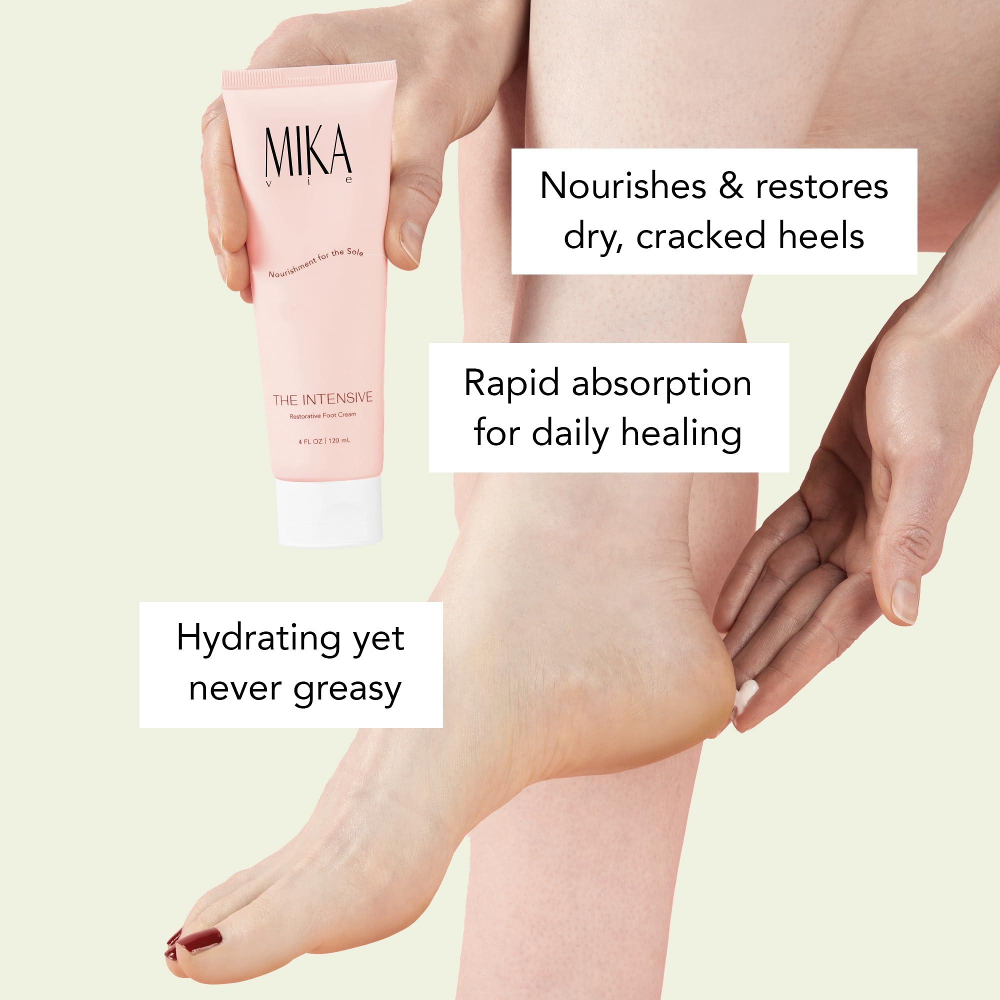 Mika Vie Foot Cream for Dry Cracked Heels | 25% Urea Cream for Feet with Vitamin E | Foot Moisturizer & Cracked Heel Treatment | Naturally Scented, Paraben and Phthalate Free