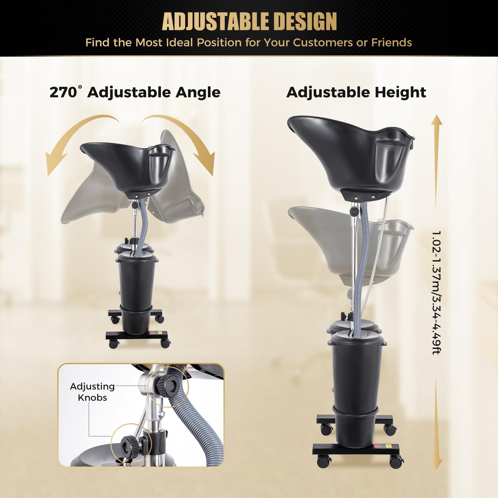 GDAE10 Hair Washing Sink, Portable Shampoo Basin Sink,Hair Washing Basin for Home Barber Shop Beauty Salon,Portable Shampoo Sinkwith 2 Buckets