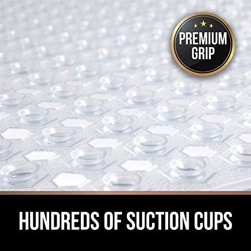 Gorilla Grip Gorilla Grip Bath Pillow and Shower Stall Mat, Bath Pillow Size 14.5x11 in White and Shower Mat Size 21x21 in Clear, 2 Item Bundle