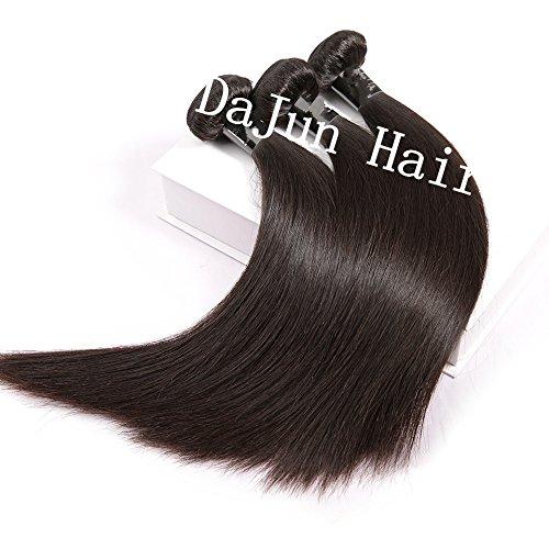 DaJun 8A Hair Weft 8" Peruvian Virgin Remy Grace Hair Products Human Hair Extension Natural Straight Hair Bundles 1pcs/lot 100gram Natural Colour Hair Weave