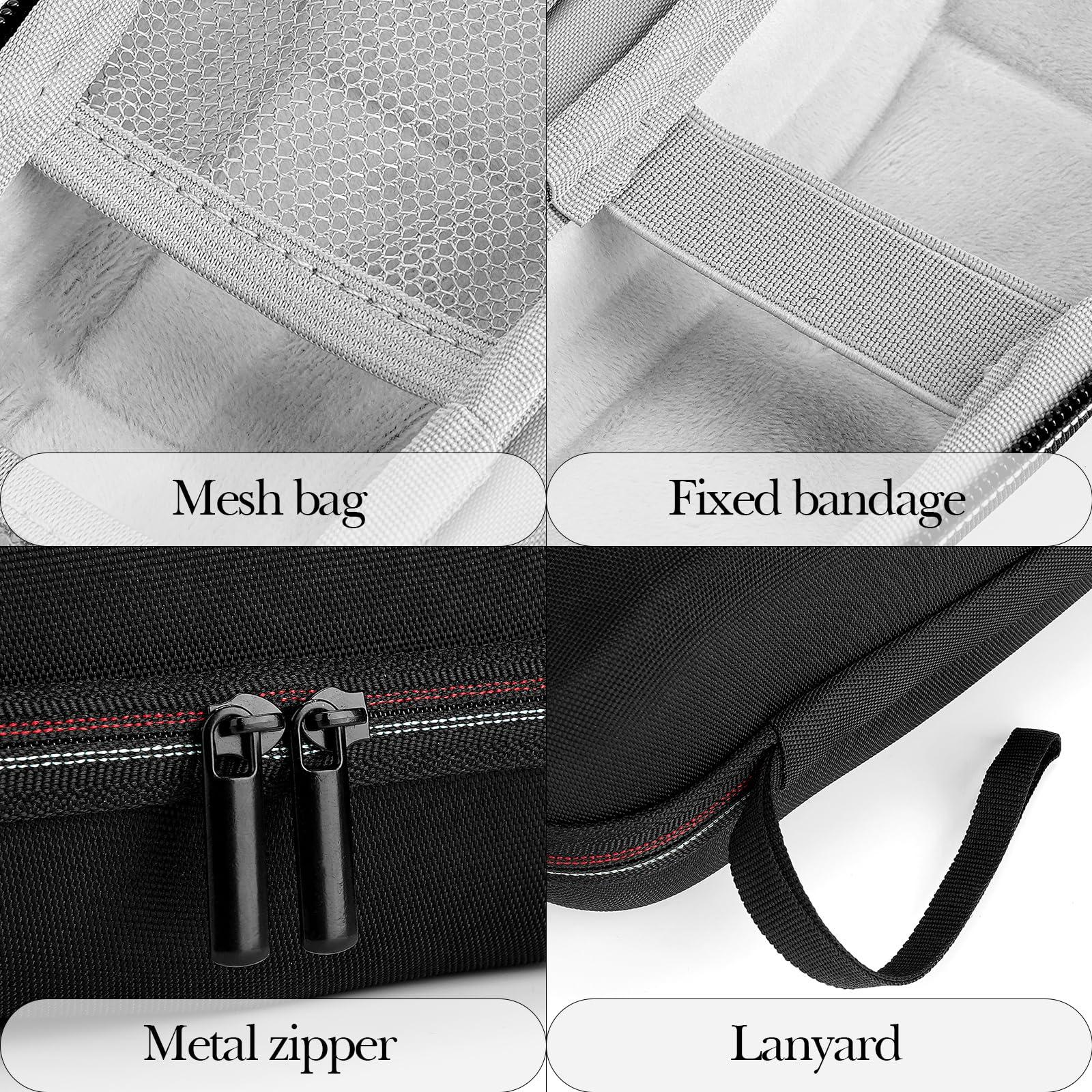 Linkidea Linkidea Hard Shell Electric Razor Travel Case Compatible with Philips Shaver 2400, Braun Series 3, 4, Shaver Protective Storage Box, Shaving Accessories Storage Case (Black)