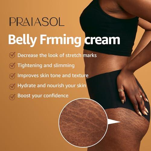 Praiasol Praiasol Moisturizing Belly Firming Cream: Firming Cream for Loose Skin - Skin Tightening Cream for Stomach, Arms, Belly, Thighs and Butt 100 ml